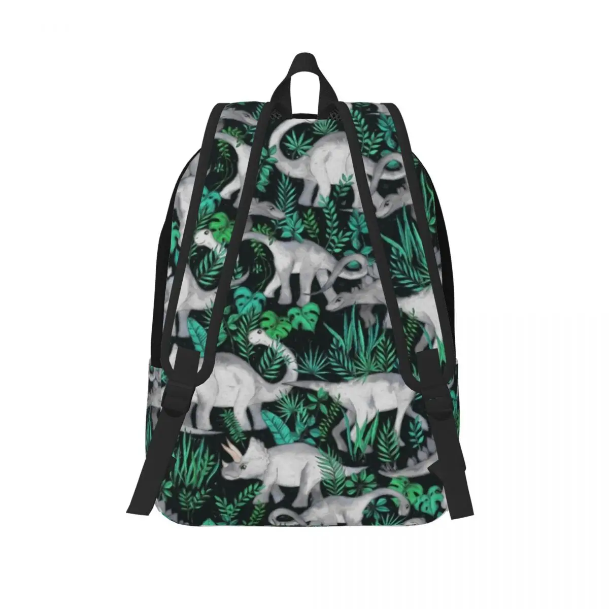 Mochila Dinosaur Jungle para homens e mulheres, Mochila para estudante do ensino fundamental médio, Mochila tropical, Outdoor