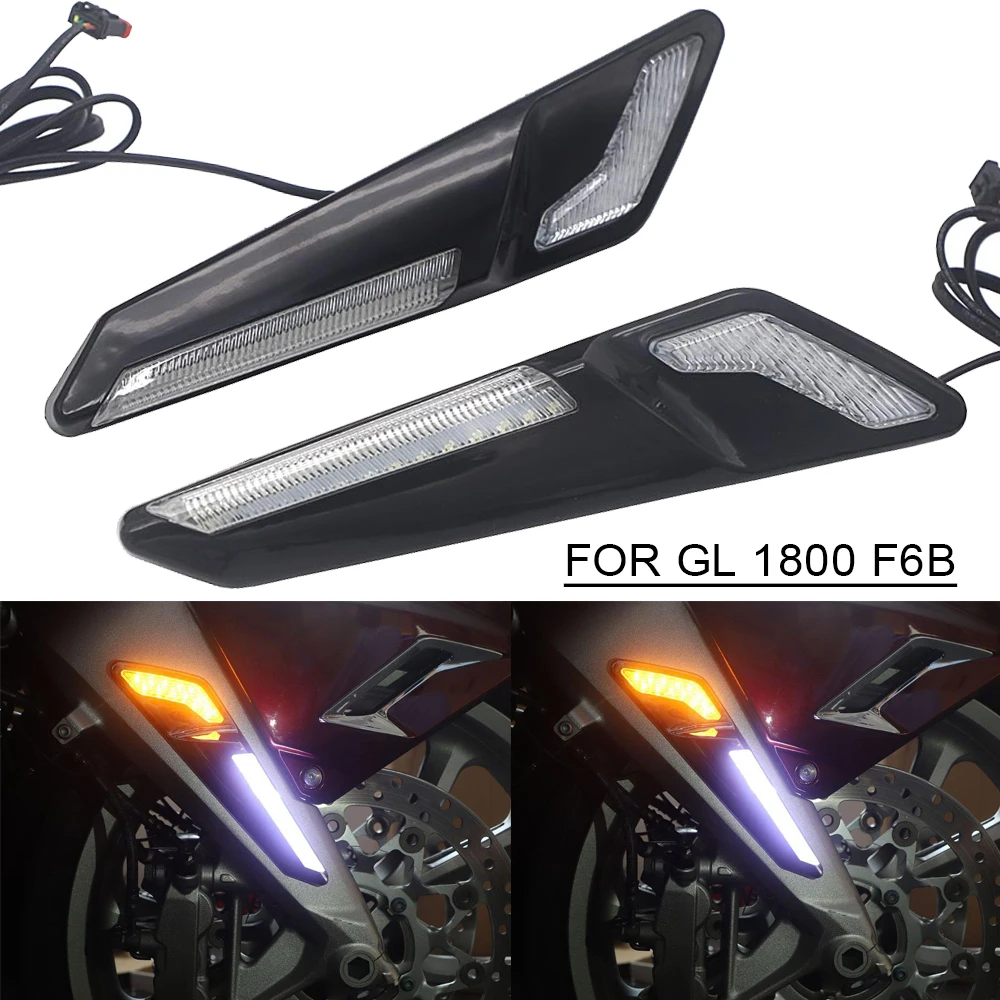 New GL1800 Motorcycle LED Rotor Covers Fork Mounted NAV Lights For Honda Goldwing Gold Wing GL 1800 DCT F6B 2018 2019 2020 2021