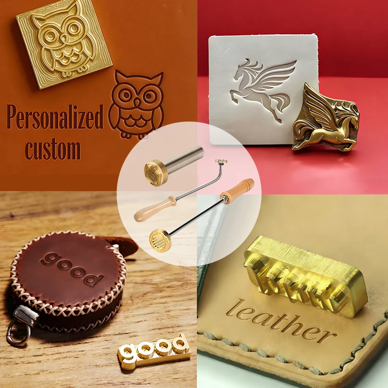 Personalisierte Messing-Brandeisenstempel mit individuellem Logo, Heißprägung, DIY-Bastelset für Holz, Leder, Kuchen, Brot, Backen, handgemachtes Design