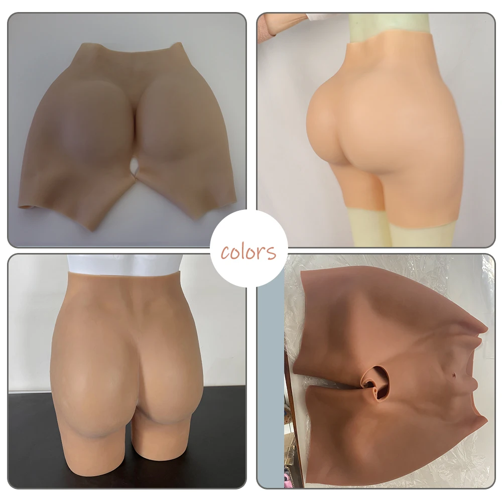 High Waist Silicone 1.2cm Big Sexy Fake Buttocks and Hips Enhancement Shapewear for African Woman Realistic Ass Cosplay