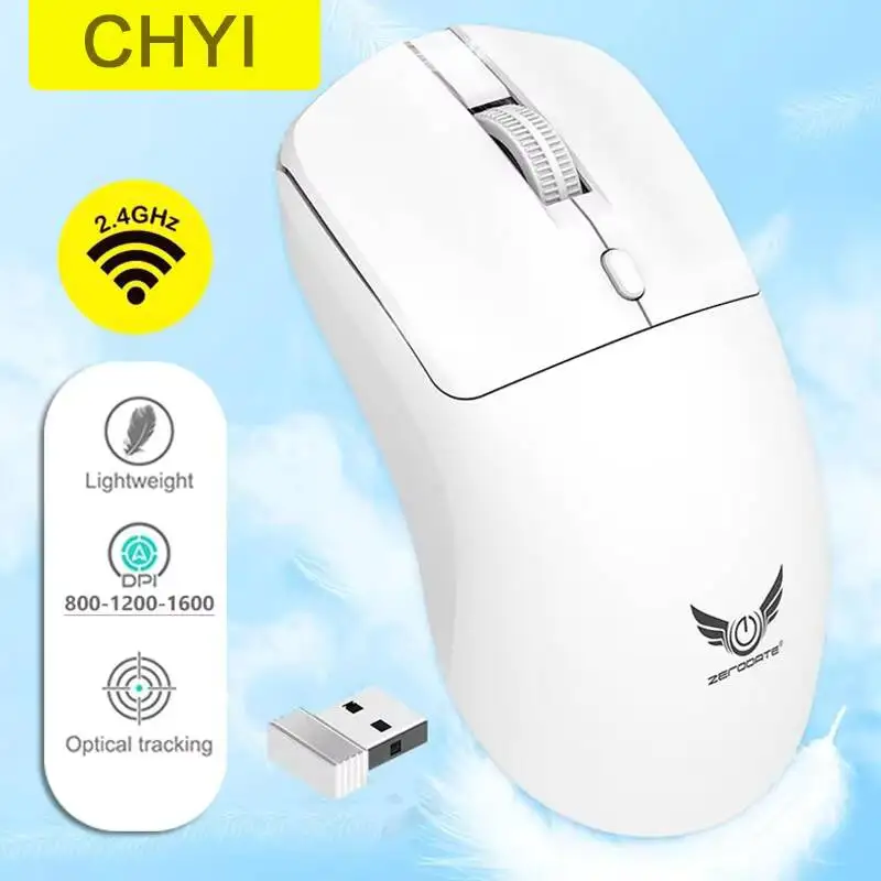 

Lightweight 2.4G Wireless Gaming Office Mouse Adjustable DPI Silent Buttons Plug and Play High Precision for PC Laptops Desktop