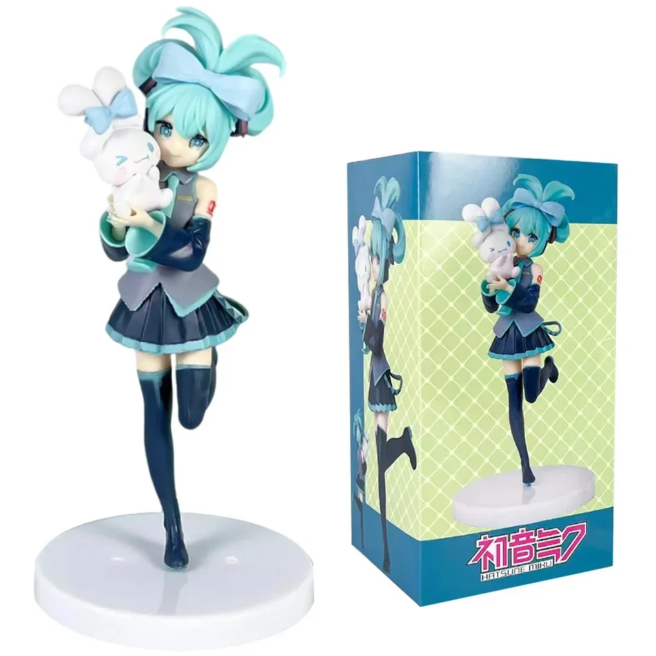 Anime Gadis Cantik Hatsune Miku Karakter Buatan Tangan Mode Ulang Tahun Hadiah Natal Hatsune Miku Model PVC Dekorasi Desktop