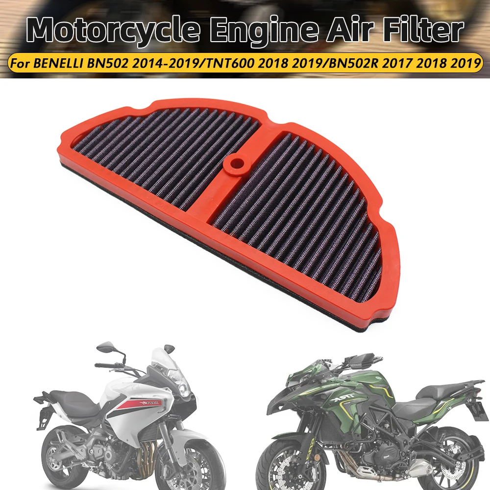 Motorbike Air Filter Intake Cleaner for BENELLI BN502 2014 2019 16 TNT600 2018-19 BN502R 2017 19 BN600 BJ600 BN BJ TNT 600 502