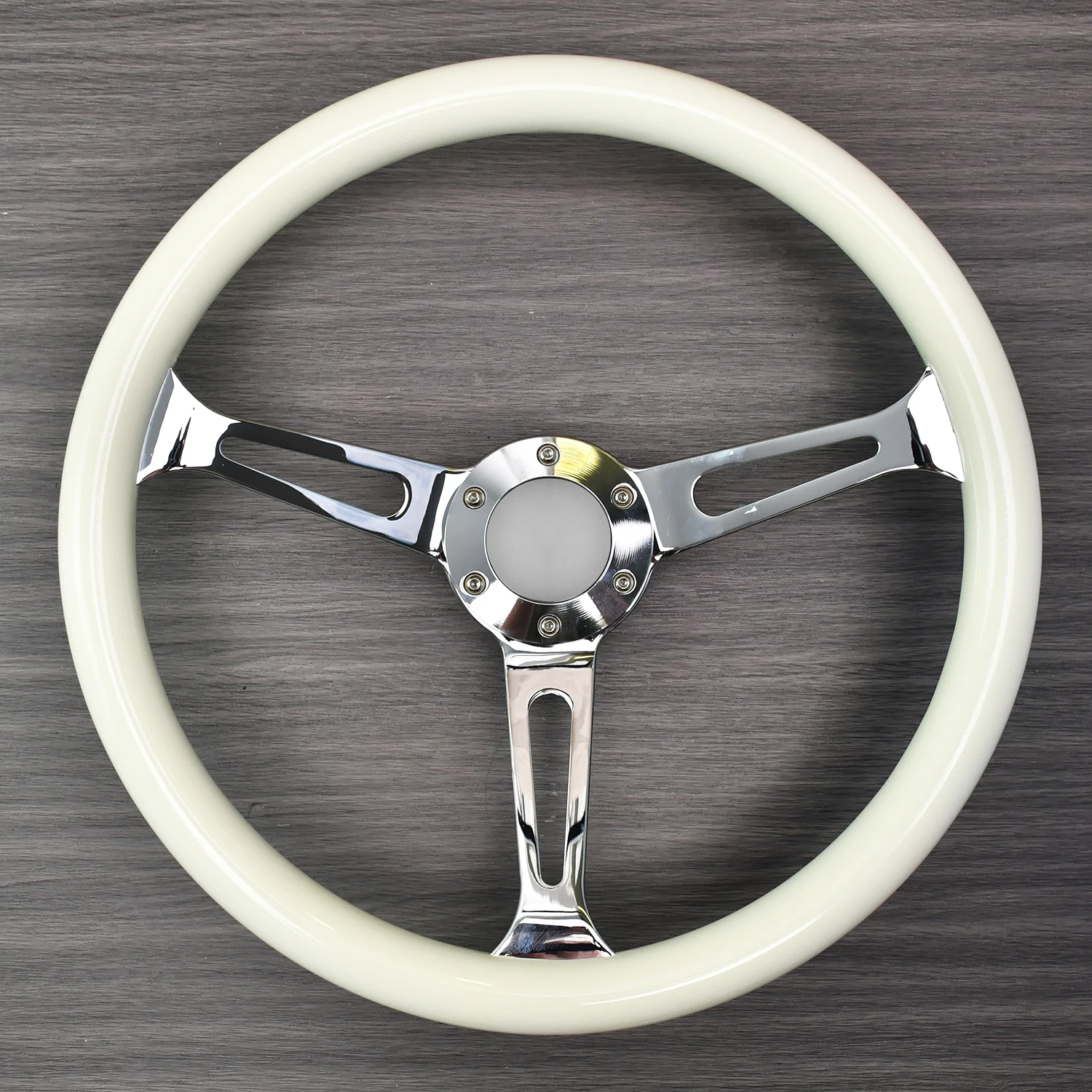 15-inch 375mm 380mm Classic Retro Car Steering Wheel Concave ABS Car Racing Modification