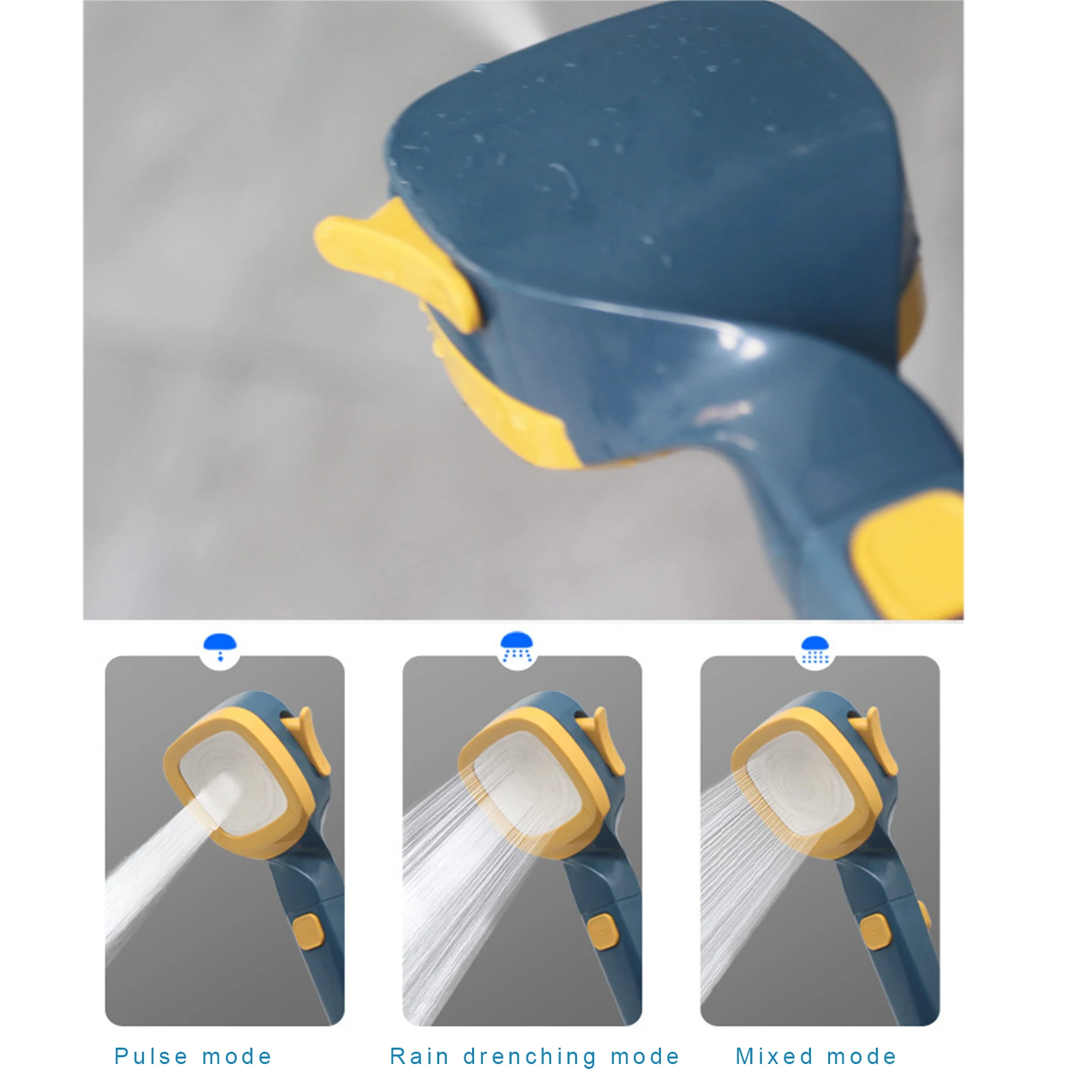Soffione doccia ad alta pressione 1PC soffione doccia portatile a 4 modalità forte sovralimentato soffione doccia con controllo della temperatura domestica