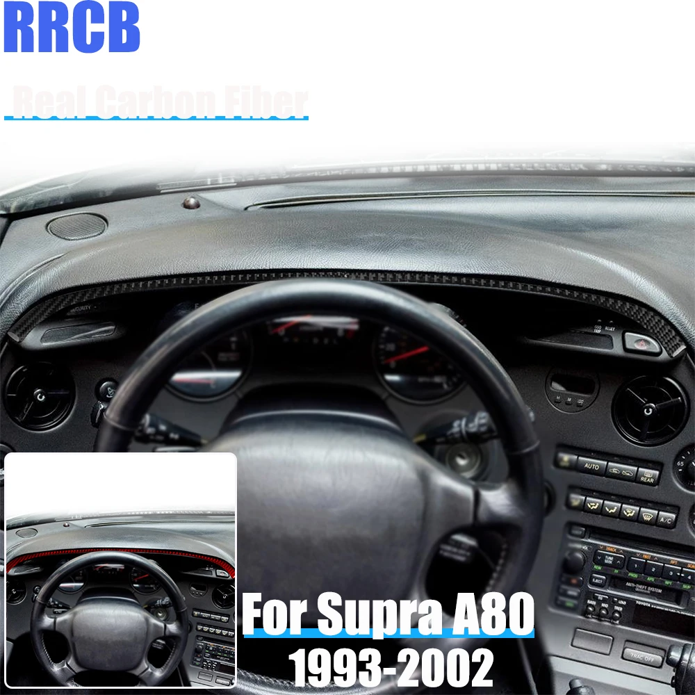 

Настоящее углеродное волокно, автомобильные аксессуары, полоса спидометра, мягкий чехол, наклейка для Toyota Supra MK4 JZA80/A80 1993 1994 1995 1996-2002
