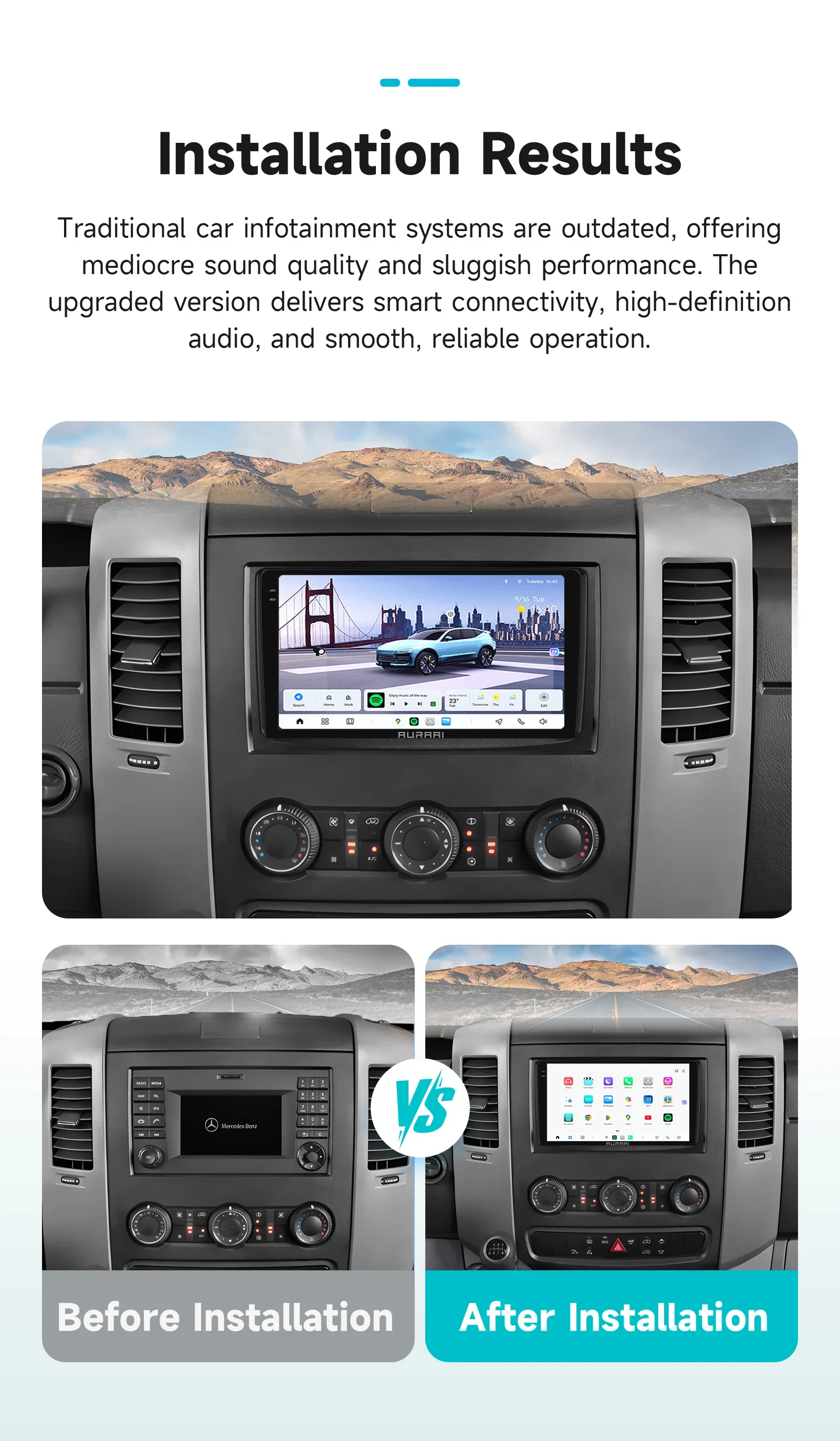 4G-lte 7870 Car Stereo For VW Crafter / BENZ Sprinter 2006-2016 Car Intelligent System CarPlay Android Auto SWC Bluetooth AI DSP