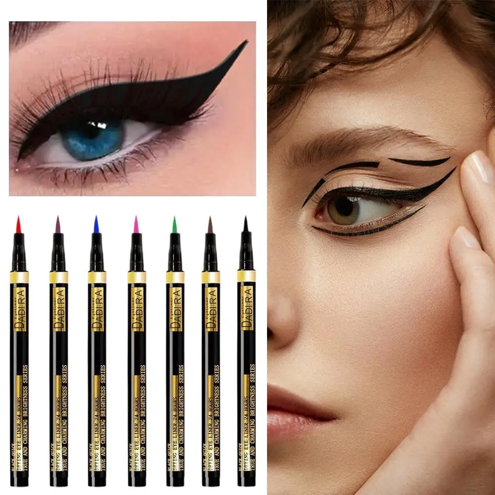 カラフルなマット防水リキッドアイライナー、速乾性、優しい質感、長持ち、細いペン先、簡単なリキッドアイライナーペン、アイメイク