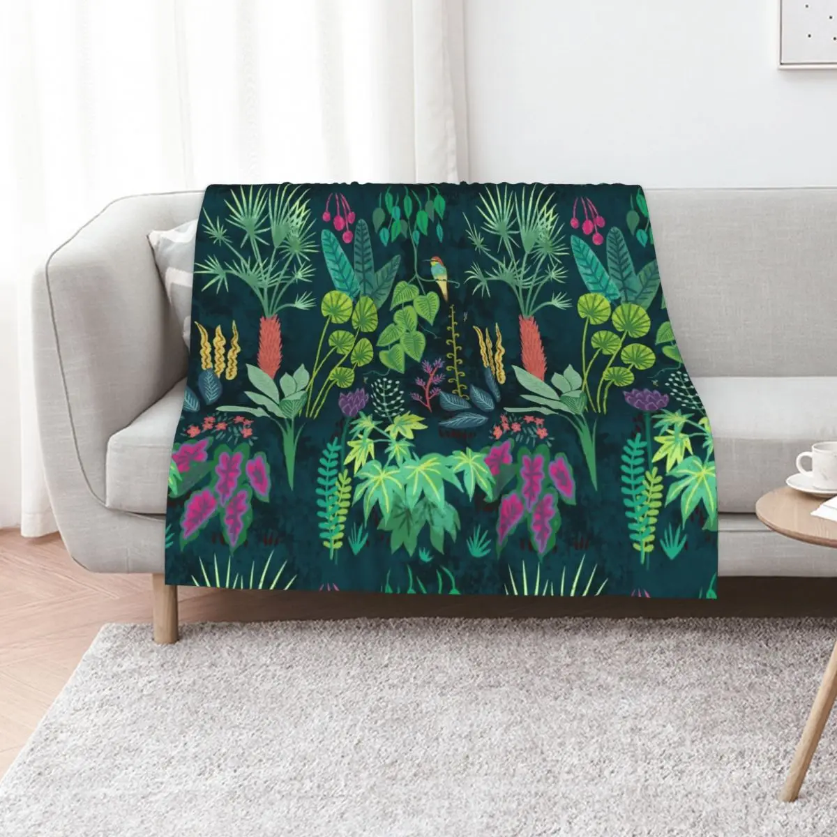Tropical jungle garden, escape into nature! Throw Blanket blankets ands For Baby funny gift Thins Cute Flannel Blankets