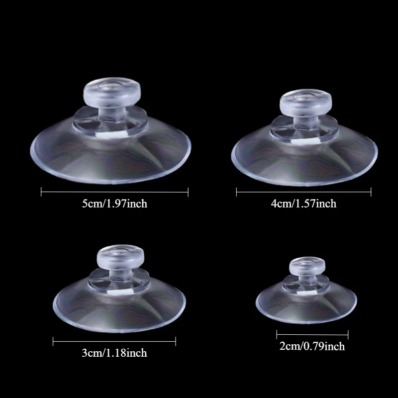 20 قطعة خطاف مصاصة رأس الفطر من مادة PVC خطاف مساعد شفاف