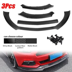 Front Bumper Lip Spoiler Splitters For Ford Mustang 2015 2016 2017 PP Matte Blak Glossy Black Not for Shelby GT350