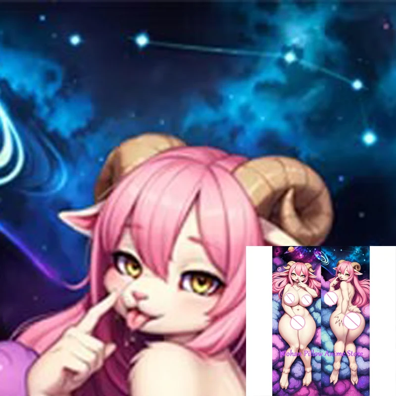 

Dakimakura Anime Pillow Cover Aries Double Sided Print Life-size Halloween Decoration