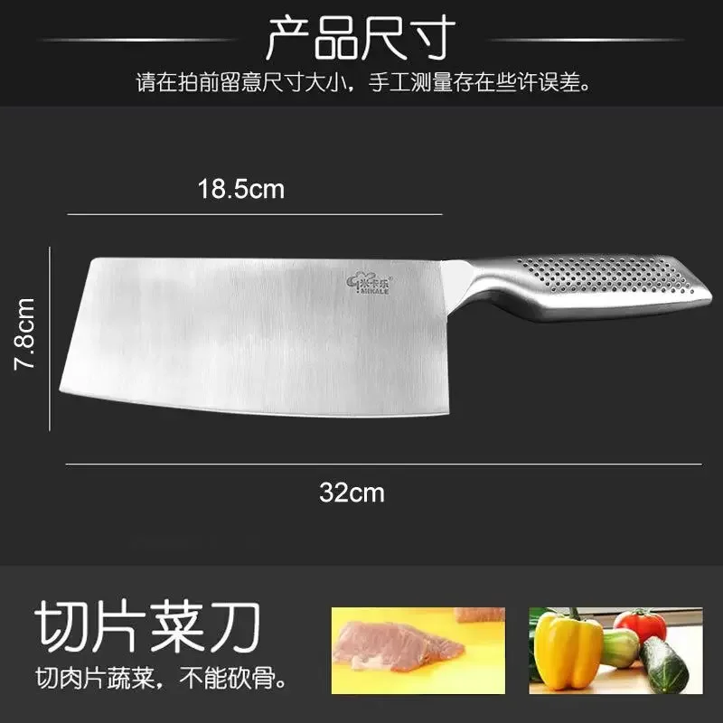 7 inch Chef Butcher Kitchen Knife Japanese Cook's Nakiri Full Tang Stainless Steel Cleaver Knives 4Cr13MoV Slicing Cooking Tools