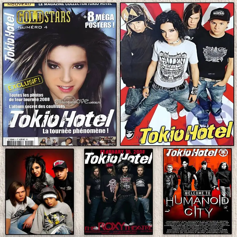 

Vintage Band T-Tokio H-HotelS Hot Poster Modern Waterproof HD Wall Art Decal Self-Adhesive Aesthetic Decor for Home Living Room