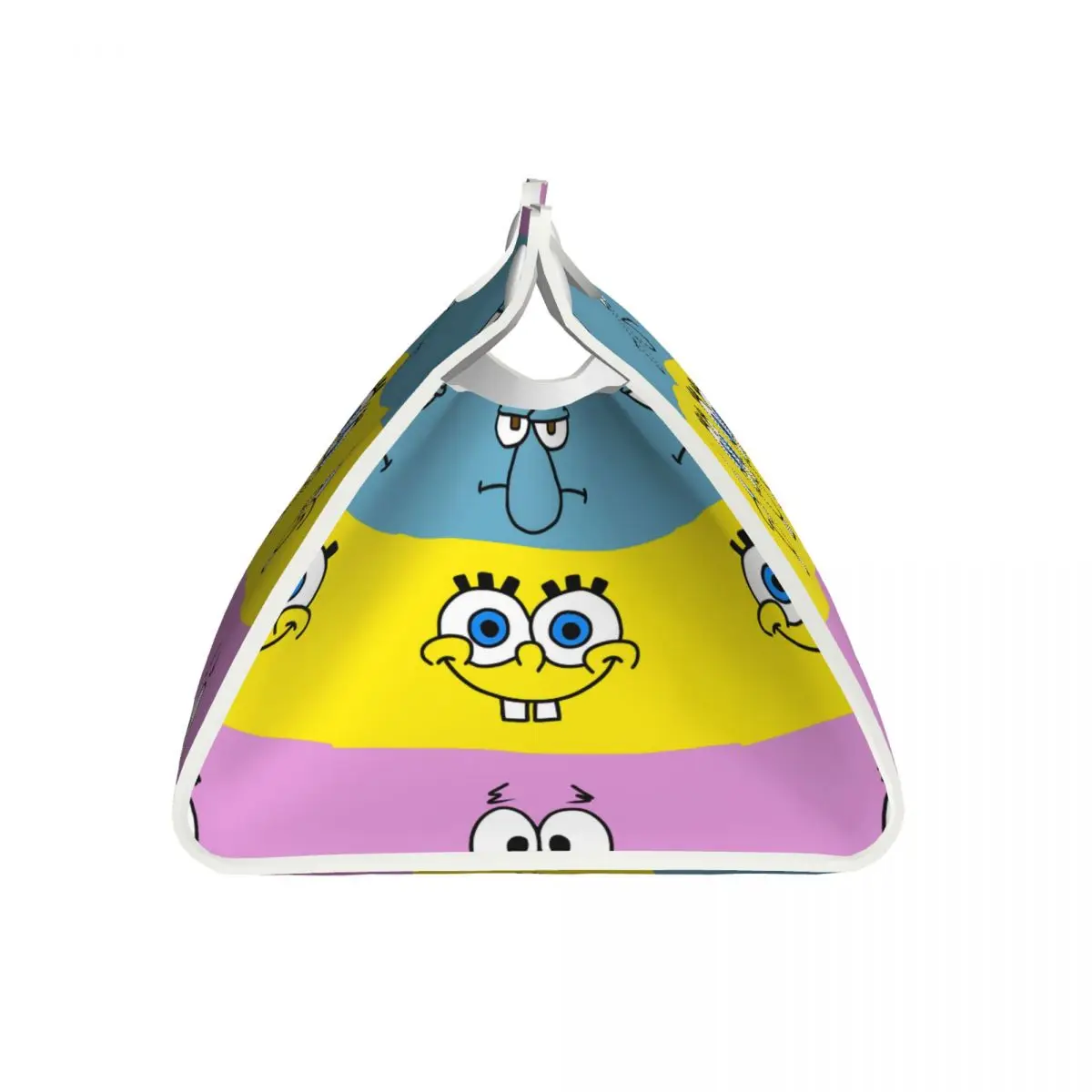 Custom SpongeBobed Tissue Box Cover for Bathroom Car Cute Cartoon Rectangular PU Leather Facial Tissue Box Holder