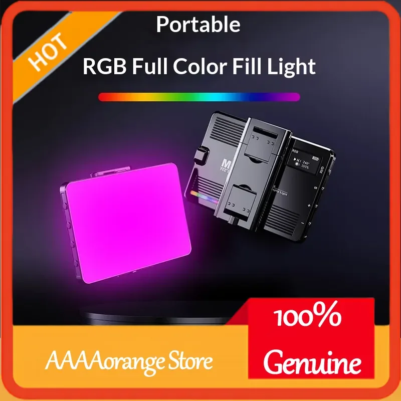 

Миниатюрная карманная RGB-лампа MTEC со встроенным держателем для телефона для смартфонов и DSLR-камер, для создания контента и видеоблогинга в дороге