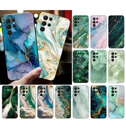 Green Gold Marble Phone Case For S26 S25 S24 S23 S22 Ultra S23 S22 S25 Plus S24 FE S26Edge