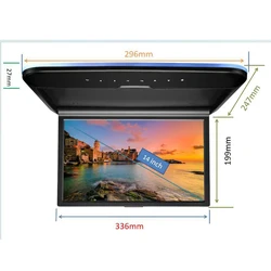 11.6 Inch/14 Inch 1160*780 Roof Ceiling Monitor Screen Multimedia Video Player Mirror Link Remote Control