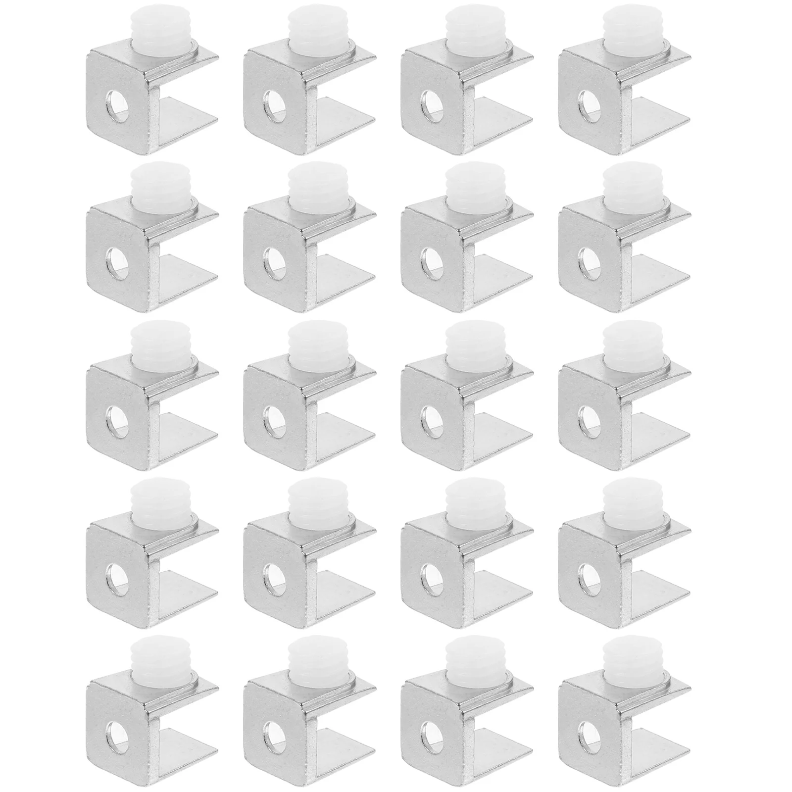 

20Pcs Glass Clamp Reliable Stable Long Time Use Mirror Hangers Heavy Duty Shower Hardware Stair Glass Railing Mirror Hangers