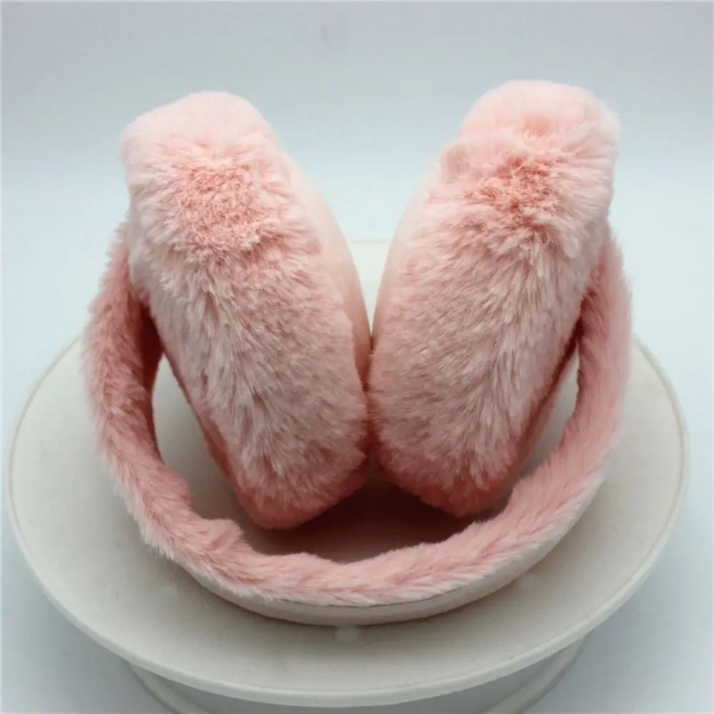 Outdoor Women Men Cold Protection Winter Warm Foldable Earflaps Fluffy Ear-Muffs Soft Plush Earmuffs