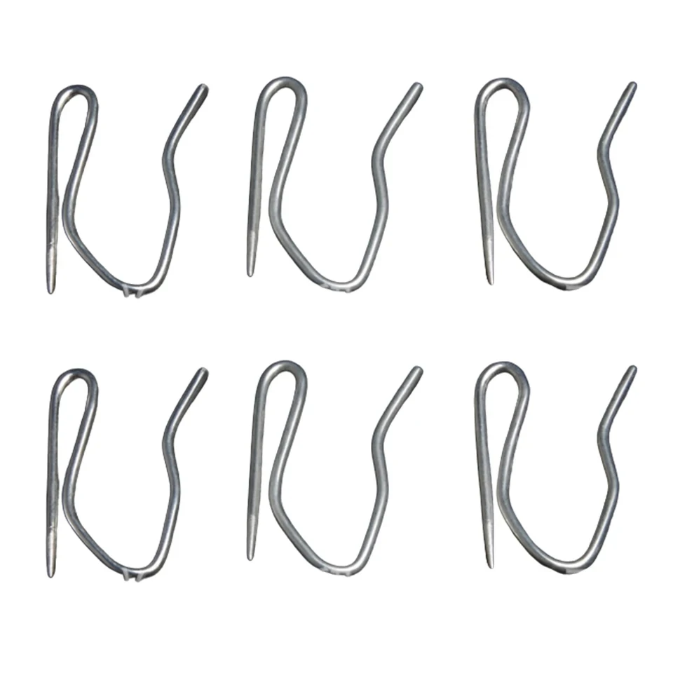 100/6pcs Metal Pin S Hook Curtain Hook Shower Curtain Hanging Hook Home Curtain Hardware Accessories