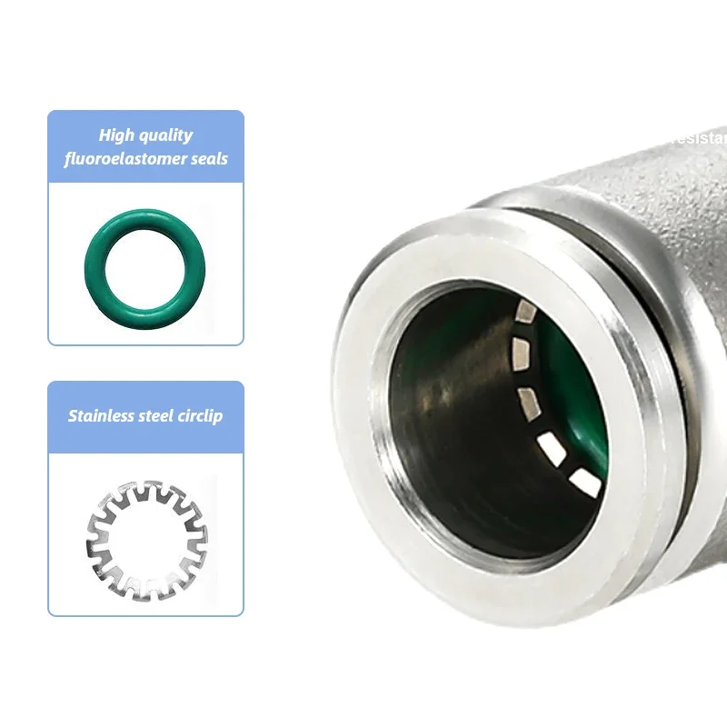 304 Stainless Steel PEG PYW PG Different Diameter Air Hose Fittings High Pressure Fitting Pipe Connector  PG6-4 PEG6-4