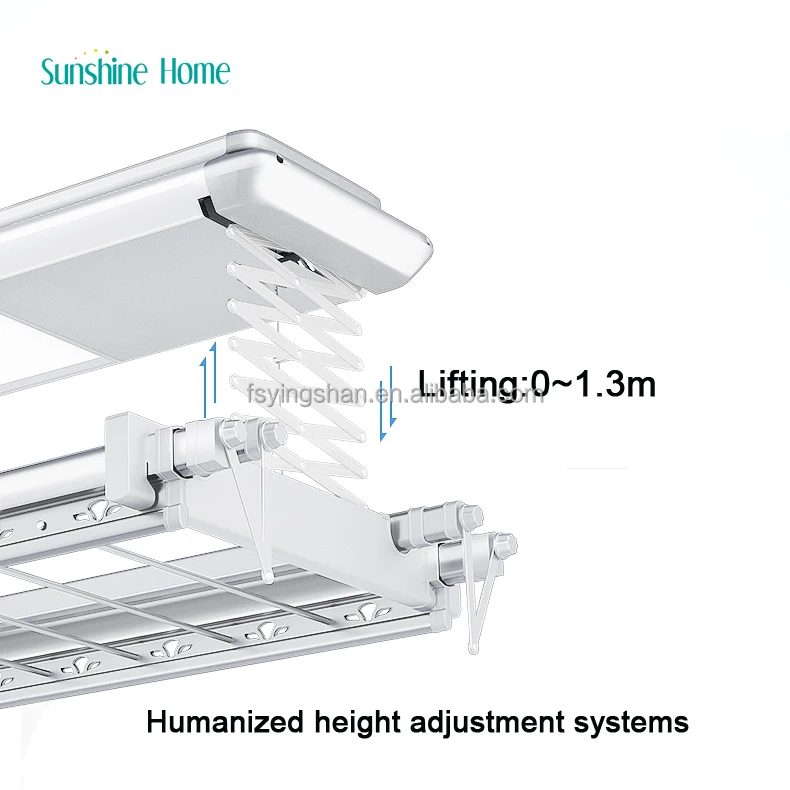 Electric LIft Clothes Dryer Rack Smart Flash Drying Hanger Telescopic Pole Clothes Drying Hangers