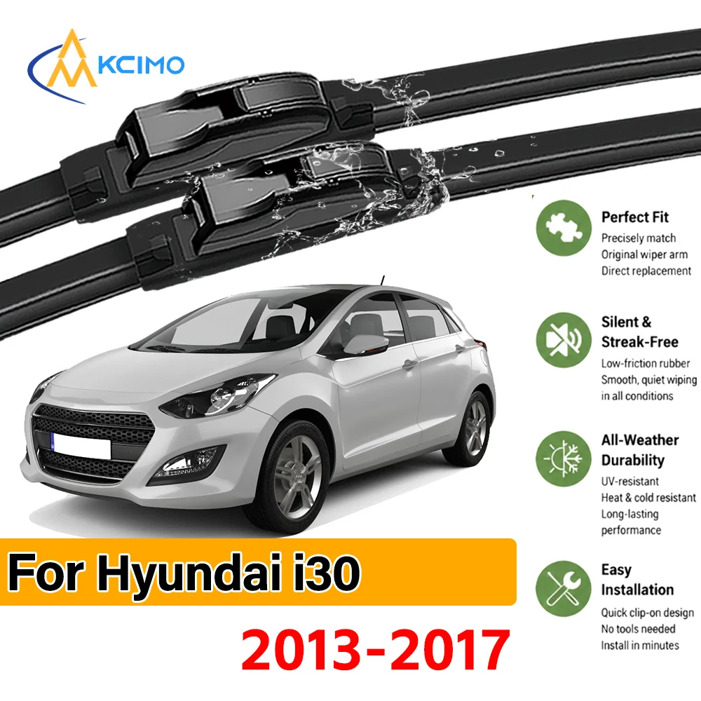 2 Stück Frontscheibenwischer für Hyundai I30 GD 2013-2017 Kristallklare Sicht & Verbesserte Fahrsicherheit