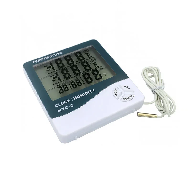 1~20Pcs Digital Display Temperature and Humidity Meter High Precision HTC-1 Indoor and Outdoor HTC-2 Ribbon Probe