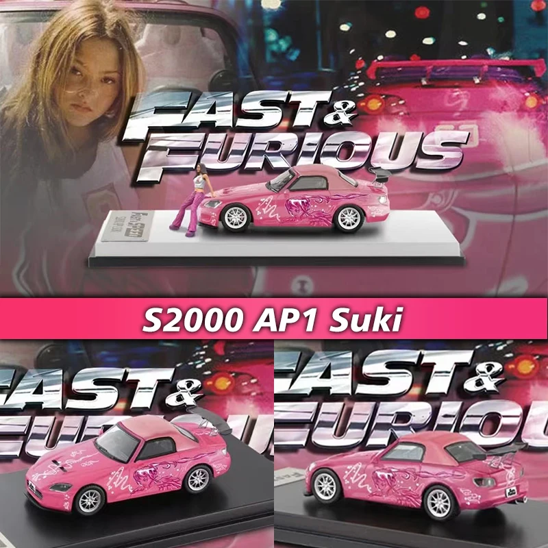 

PreSale FS 1:64 S2000 AP1 SUKI PINK Soft Top S2K Diecast Diorama Car Model Collection Miniature Toys Fast Speed