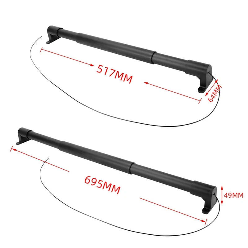 Super Sale RV Screen Door Closer Kit Aluminum Grab Bar Adjustable Tension for Trailer Door Locking Protection-Black Version