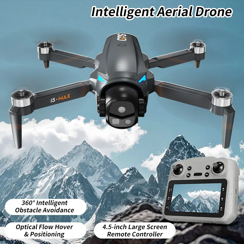 I5 MAX Remote Control Drone GPS WIFI FPV 4K Dual Camera Gesture Photo Obstacle Avoidance Smart Follow Quadcopter 4.5