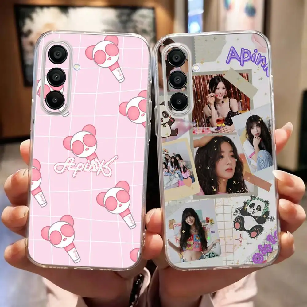 Lovely Korean Band APink Kpop Phone Case For Samsung Galaxy A10,12,20,21S,30,31,40,50,51,52,70,A71,Others Transparent Soft