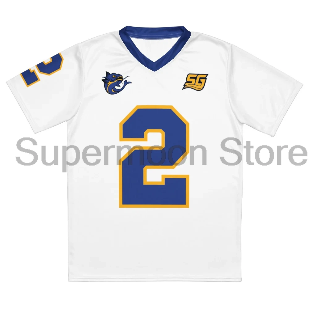 تشاد باورز جنوب جورجيا لكرة القدم جيرسي تي شيرت الخامس الرقبة قصيرة الأكمام ملابس رياضية المحملة النساء الرجال في الهواء الطلق ملابس الشارع الشهير