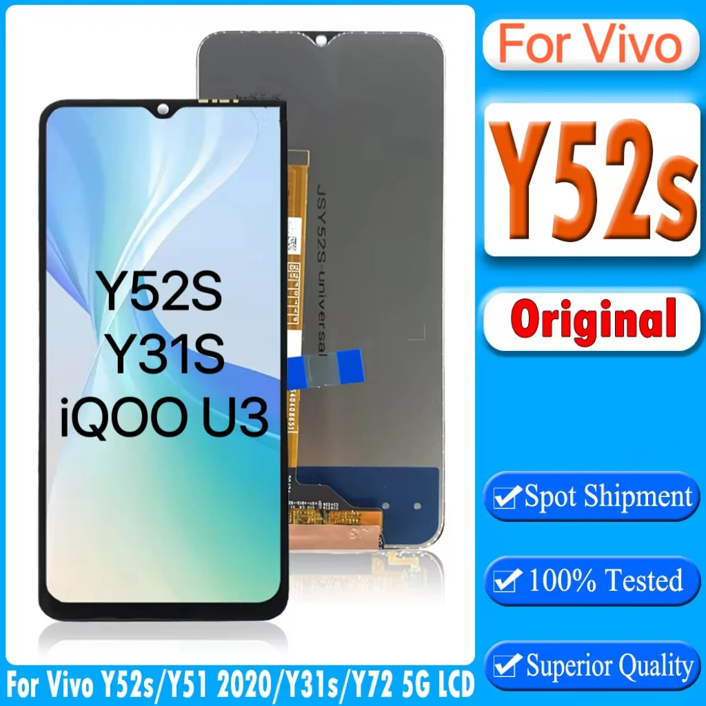 

Новый ЖК-дисплей 6,58 дюйма для VIVO Y52S/Y31S, сменный ЖК-дисплей, сенсорный экран для VIVO iQOO U3, ЖК-экран с дигитайзером в сборе