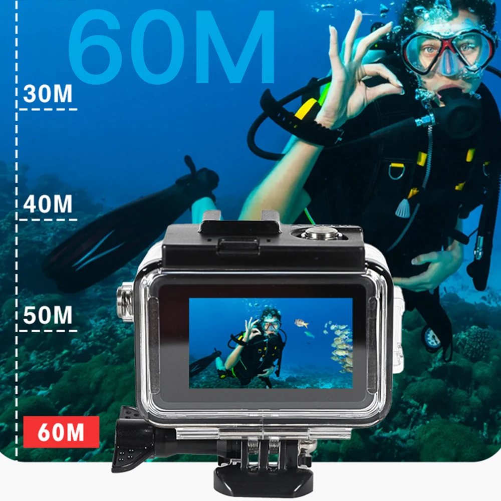 Boîtier étanche pour DJI OSMO Action 4 3, housse de protection pour boîtier de plongée sous-marine, accessoires de caméra, 60m