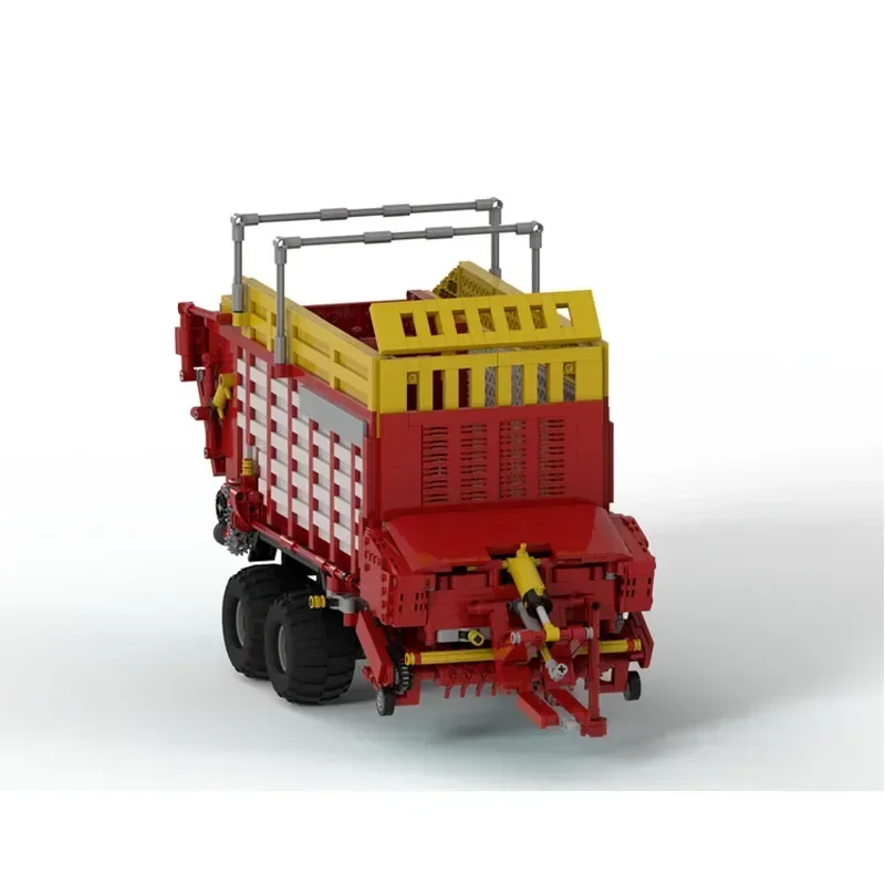 MOC-151615Silage and Harvest Transport Wagon 1:17 Assembly Stitching Building Block Model Kids Birthday Building Blocks Toy Gift