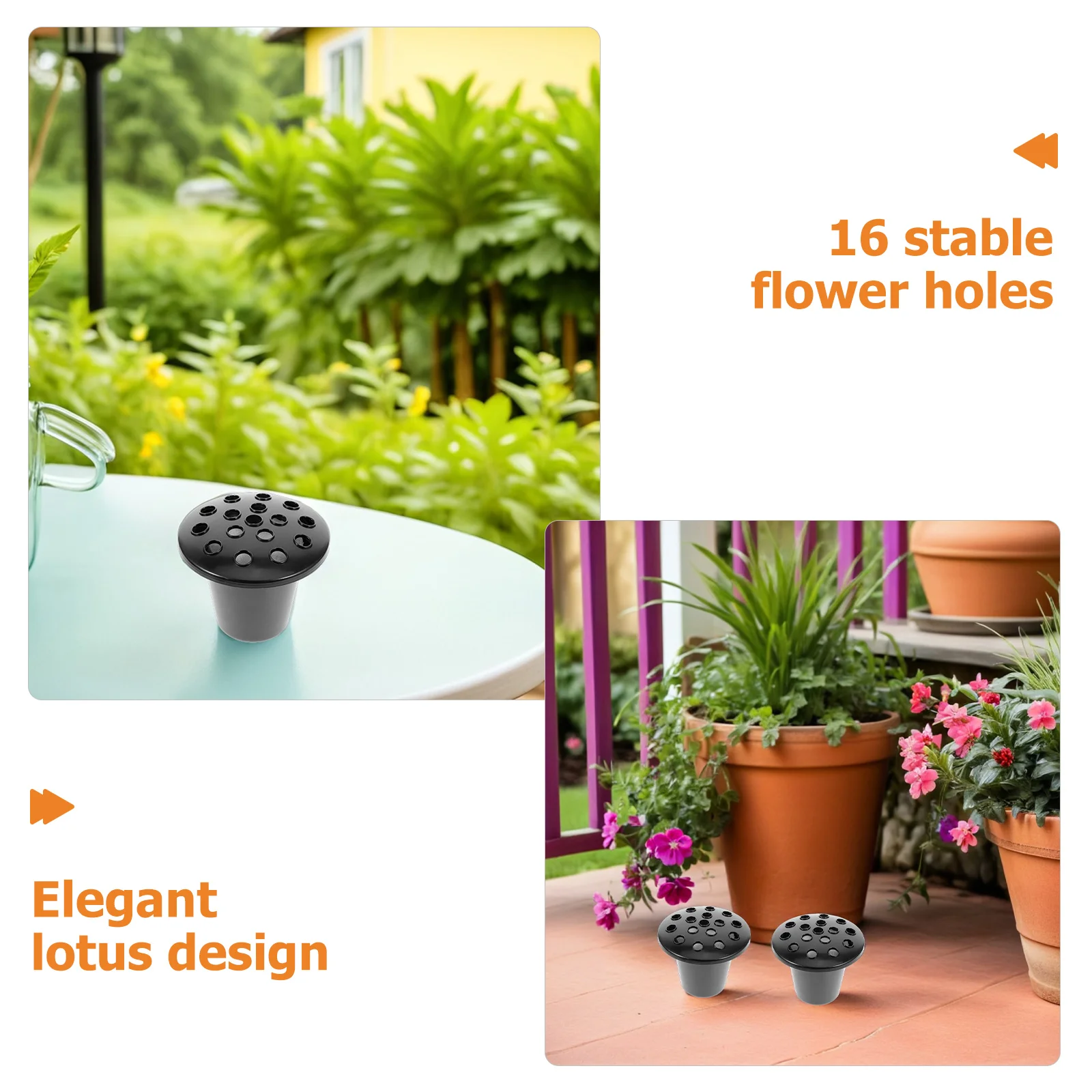 3 supports de fleurs pour tombes, base à 16 trous, inserts de vase pour cimetière, support de tige florale commémorative pour funérailles, extérieur