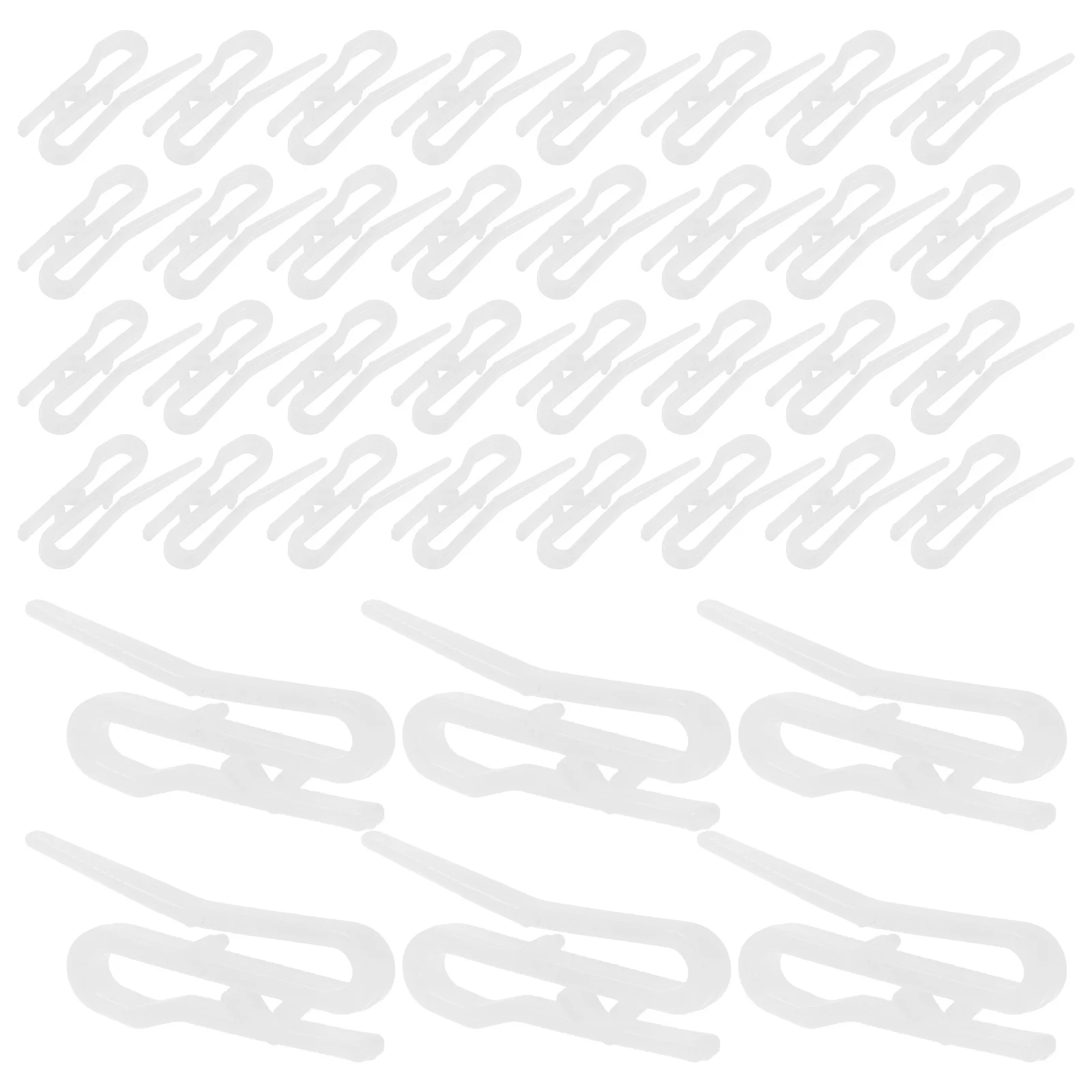 

100Pcs Plastic Curtain Hooks Easy Install Pin-on Drapery Hooks for Bus Car Window Curtains Curtain Pins Car Hidden Hook