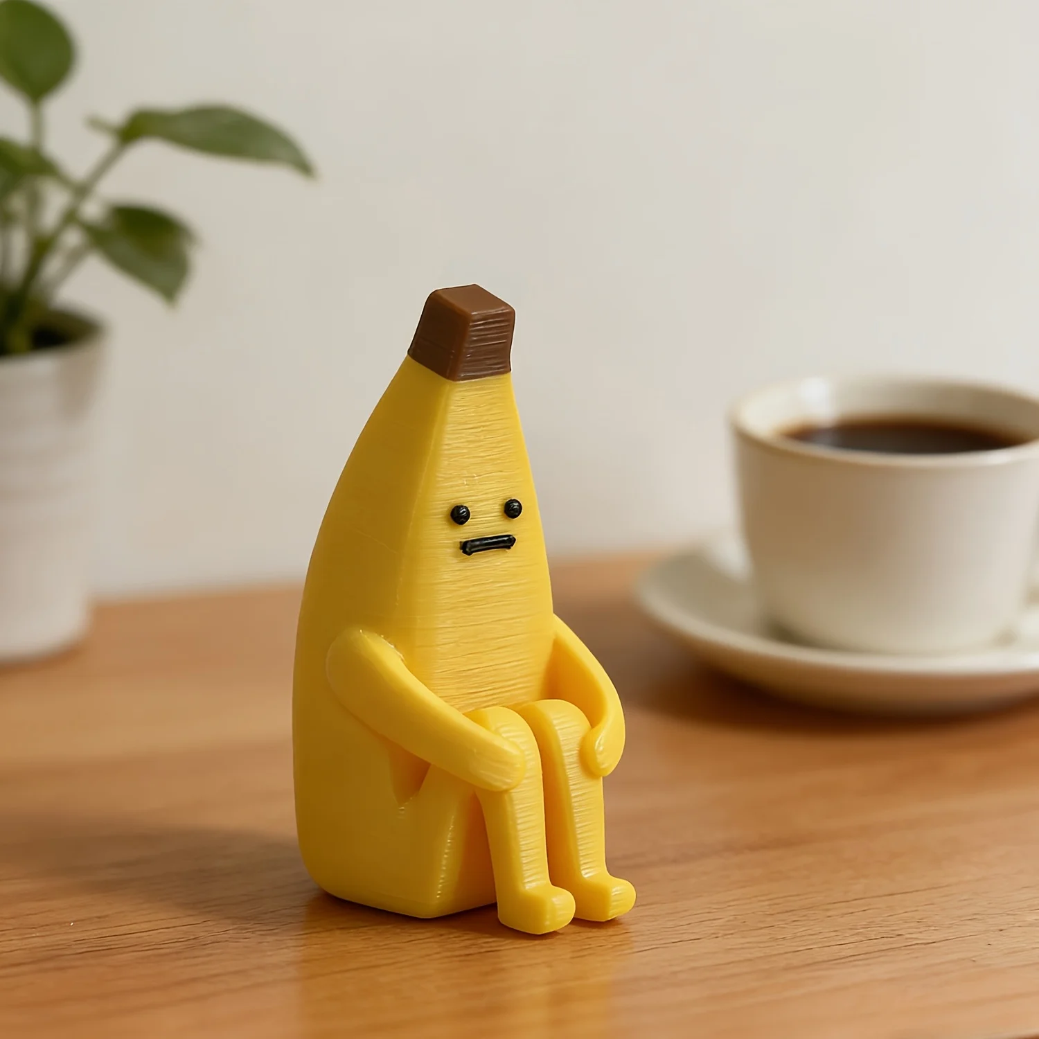 2-Pack Anxiety Banana 3D Printed Ornaments |   Made of Durable Plastic Material, Suitable for Home and Office Decoration, Perfect for Various Holiday Occasions, Such as Valentine's Day, Christmas, Gifts (Collectible Statues), (Statue Ornaments) Ideal for Halloween, Thanksgiving, or Christmas Gifts, Also Great as Giveaways, Student Gifts, Birthday Gifts, Holiday Gifts, Classroom Prizes.