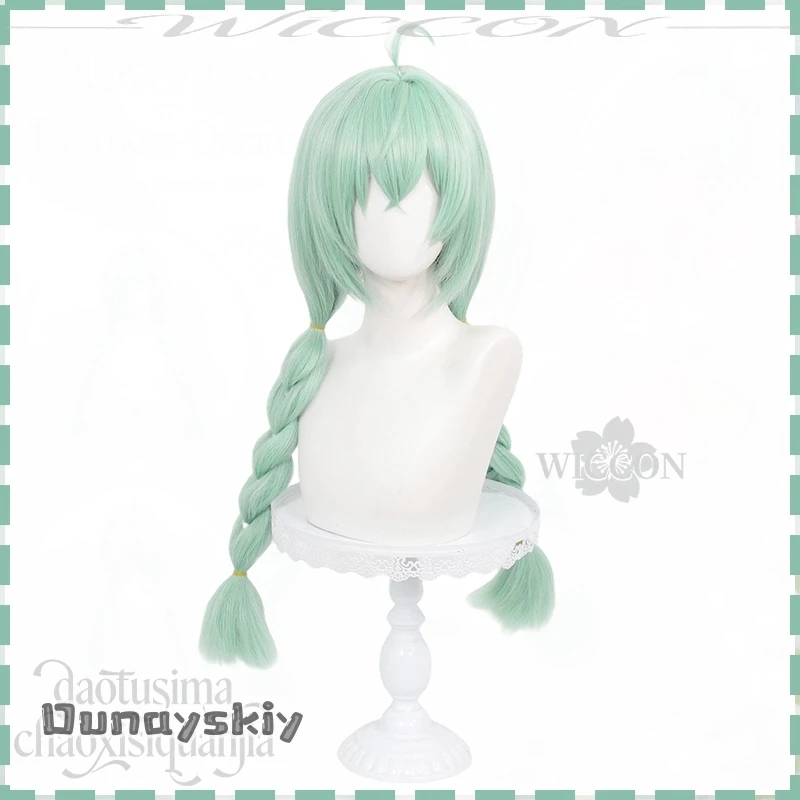 CR824Anime Game Neverness To Everness Cosplay Oneiroi Swimsuit Skin Hairstyle Mint Green Double Ponytail Braids Wigs Halloween view 2