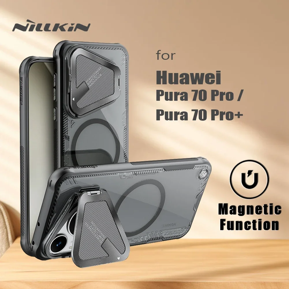 

for Huawei Pura 70 Pro / 70 Pro Plus Magnetic case Nillkin iceblade Prop Camera Protection with Stand Back cover for 70 Pro Plus