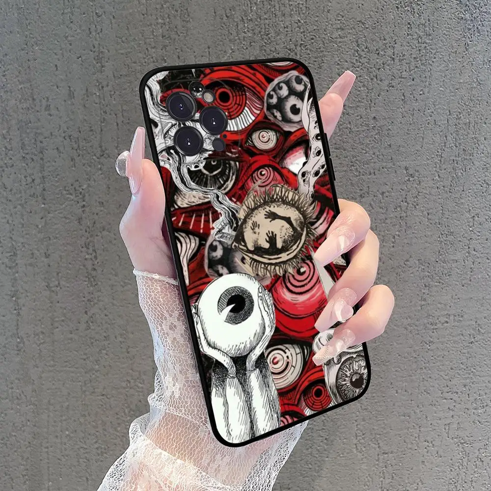 Scary Face Eyes Phone Case For iPhone 15 14 11 12 13 Mini Pro XS Max Cover 7 8 Plus X XR Funda Shell