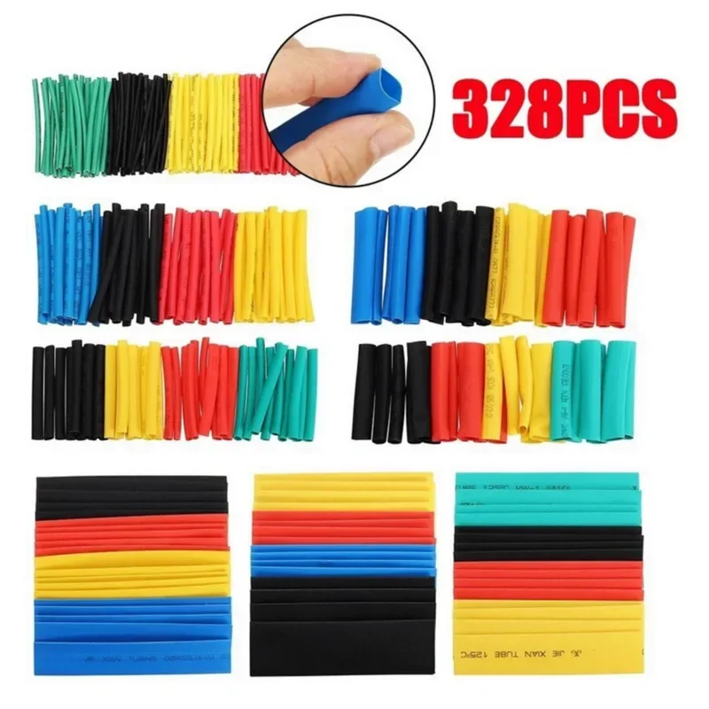 2:1 Shrinkable Wire Shrinking Wrap Tubing 580/530/127PCS Heat Shrink Tubing kit Wire Connect Cover Protection with Hot Air Gun