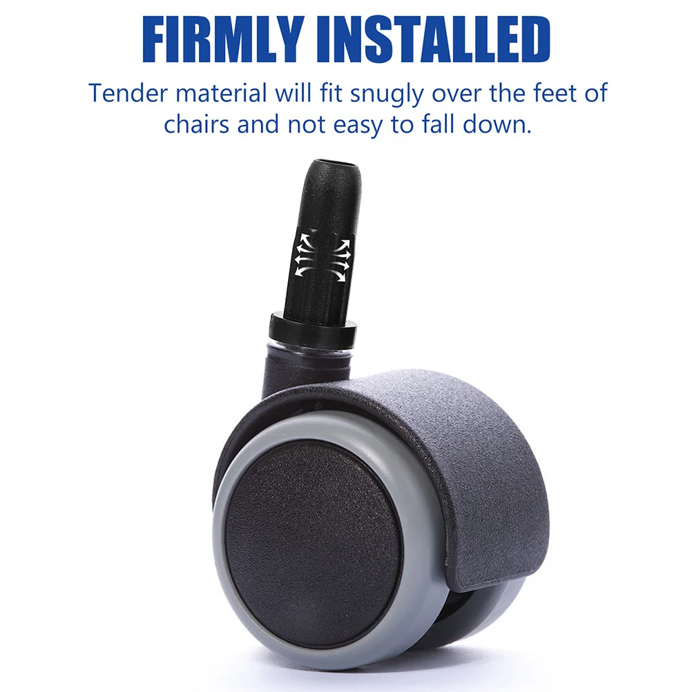 35 قطعة كرسي عجلة سدادة يغطي البلاستيك الأسطوانة الأكمام لكرسي مكتب عجلة دوارة حماية الطابق حامي الإنزلاق
