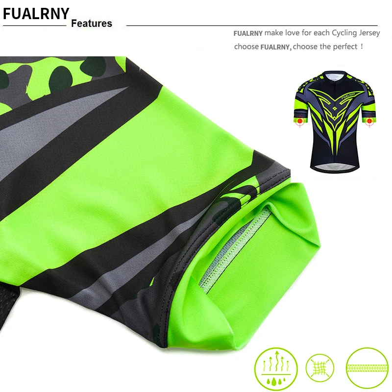 Fualrny Pro Cycling Jersey Set Summer Cycling Clothing MTB Bike Clothes Uniform Maillot Ropa Ciclismo Man Cycling Bicycle Suit