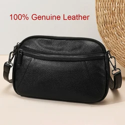 100% Genuine Leather Handbags 2024 Fashion Solid Color Female Shoulder Tote Bag Women Bags Designer Cowhide Ladies Crossbody Bag