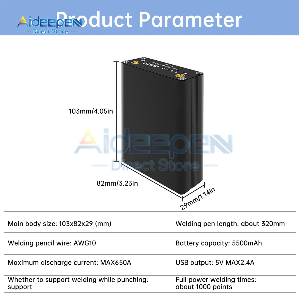 9 Gear Spot Welding Pen Integrated Spot Welder Hand-held with Automatic Trigger For 18650 Battery Trigger Weld Mini Spot Weld