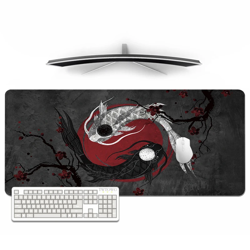 Mouse Pad Gamer Yin Yang Aesthetics XL Custom Computer Large Mousepad XXL keyboard pad Mouse Mat Office Natural Rubber Computer