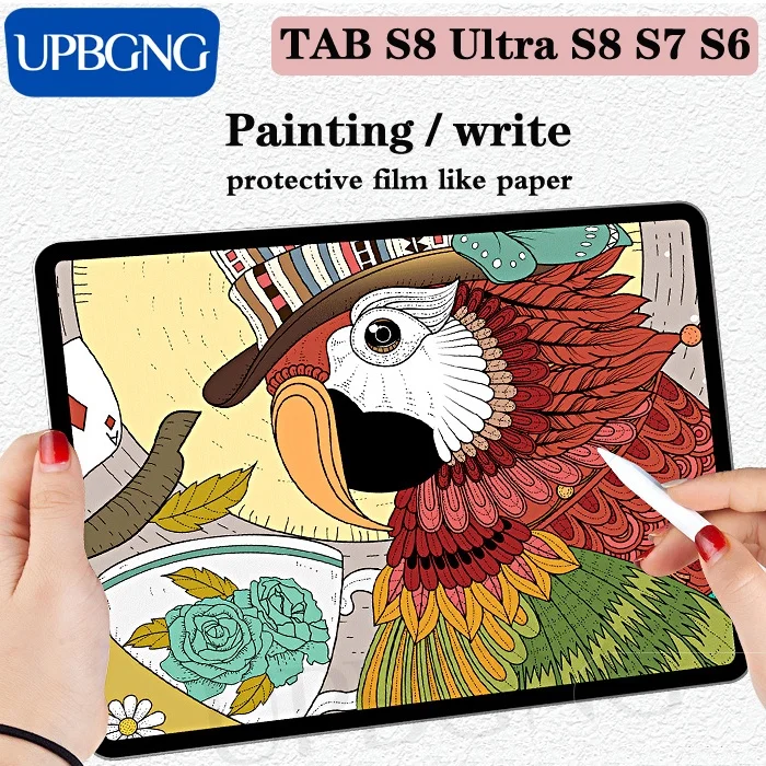 Paper Protective Film for Samsung Galaxy Tab S8 Ultra 14.6 Inch S8 Plus S7 S6 Lite A7 Writing and Painting Like Paper